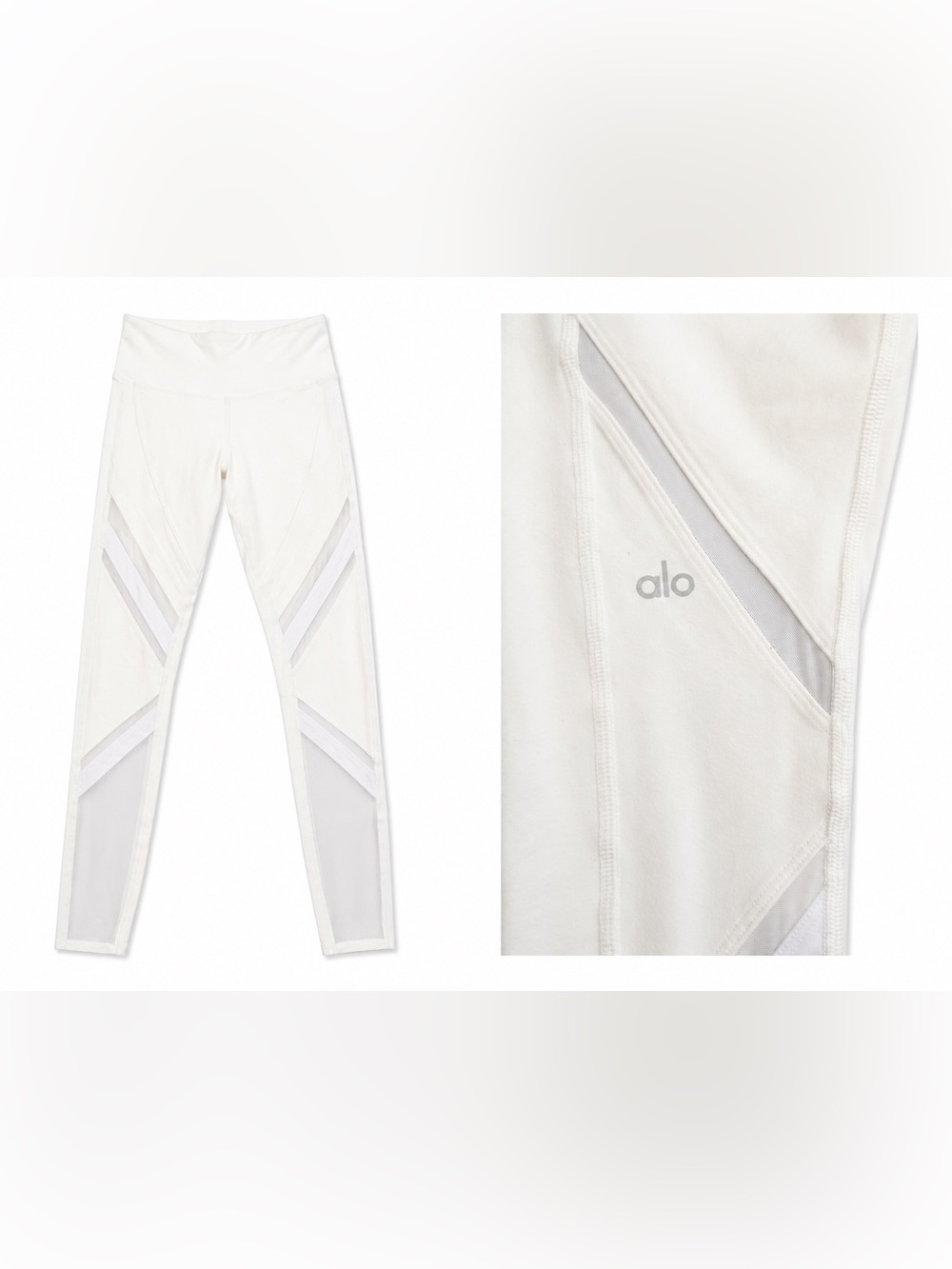 Alo Yoga High-Waist Mesh Chevron Leggings